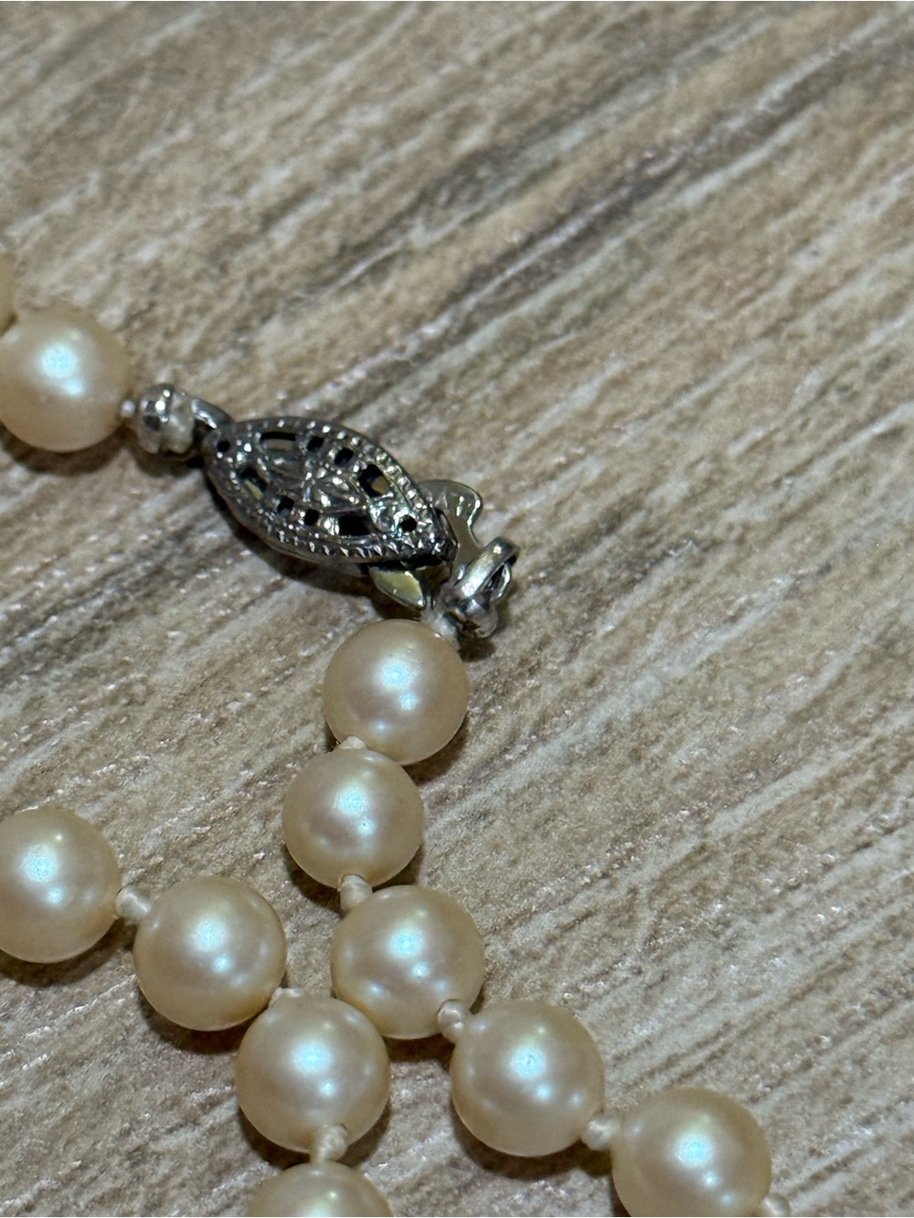 Vintage Pearl Necklace Strand Cream 26” - Picture 11 of 11